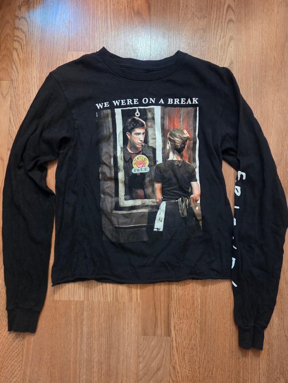 Friends Crop Top Long Sleeve Shirt (S)